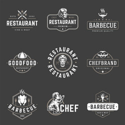 Restaurant Logo & Badge Templates Vector Image