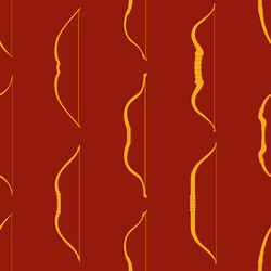 seamless pattern with ancien tranged weapon bows vector image