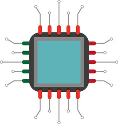 abstract cpu icon image vector image