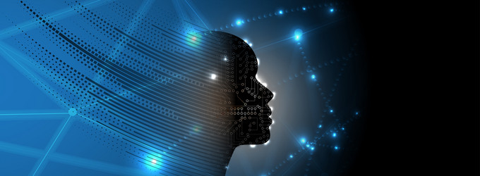 artificial intelligence technology web background vector image