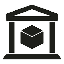 blockchain bank icon simple crypto vector