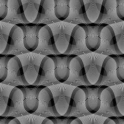 design seamless monochrome waving pattern vector image