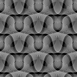 Design seamless monochrome waving pattern vector