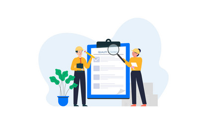 qa engineers concept quality control vector image