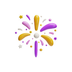 sparkling firework explosion firecracker 3d vector image