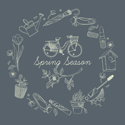 spring essential icon set vector image