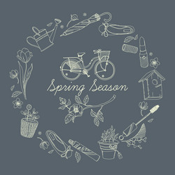 Spring essential icon set vector