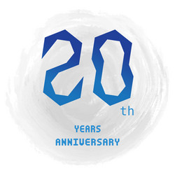 20 years anniversary with 3d isometric effect vector