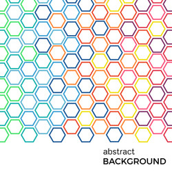 abstract background with color hexagons elements vector image
