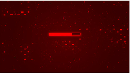 digital tech backdrop with loading bar warning vector image