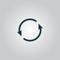 Arrow circle icon - cycle loop roundabout vector