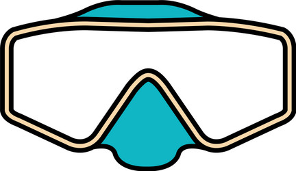 googles snorkels isolated icon vector