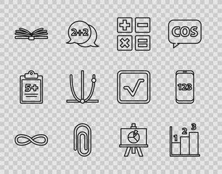 set line function mathematical symbol schedule vector image