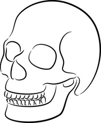 Human head with plant and gears one line drawing Vector Image
