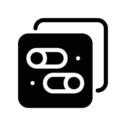 interface options with multiple toggle switch vector image