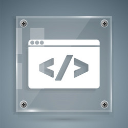 white web design and front end development icon vector image