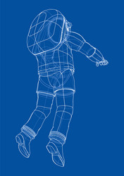 astronaut concept rendering 3d vector image