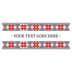 Bulgarian Floral Embroidery Pattern Vector Image