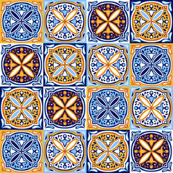 Colorful Ceramic Tile Pattern Royalty Free Vector Image
