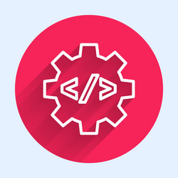 white line web design and front end development vector image