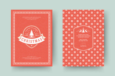 Christmas greeting card design template vector