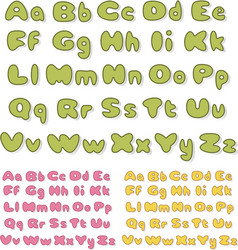 Colorful Alphabet Character Set Vector Image