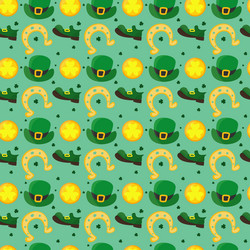 saint patricks day pattern with elements of boot vector image