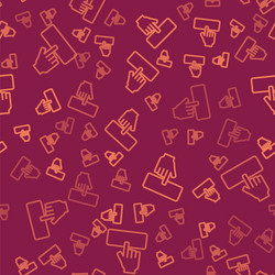 brown line computer keyboard icon isolated vector image