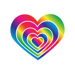 Rainbow heart lgbt in format equal vector