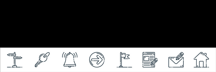 user interface line icons linear set quality vector image