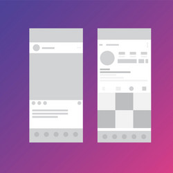 web layout design for mobile template vector image