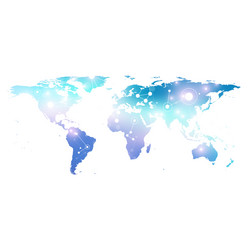 world map with global technology networking vector image