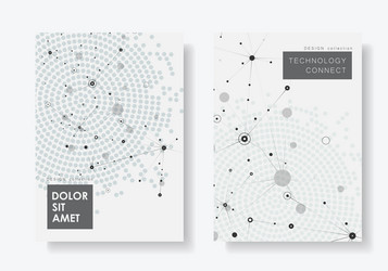 abstract composition with connect dots and lines vector image