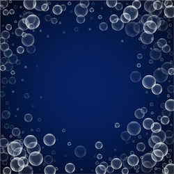 Random soap bubbles abstract background blowing b vector