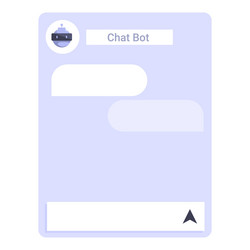 chat bot is having a conversation on messaging vector image