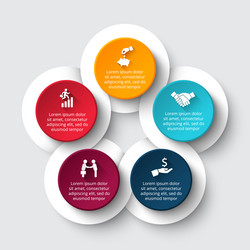 Circular Data Visualization Template vector image