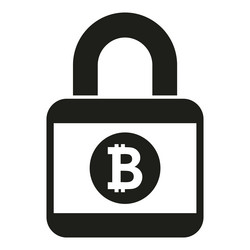 lock crypto data icon simple block chain vector