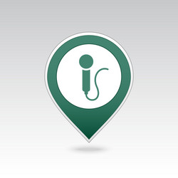 microphone pin map icon pointer markers vector image