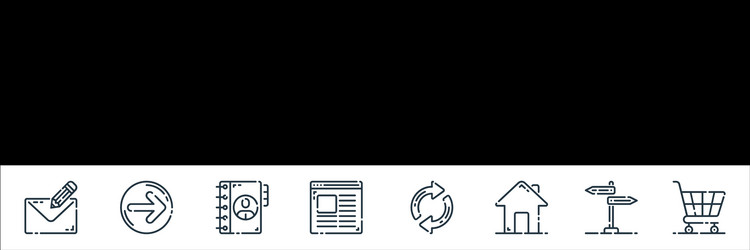 User interface line icons linear set quality vector