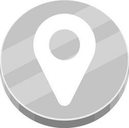 3d app button with a location pin icon vector image