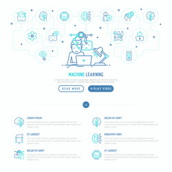 Machine learning and artificial intelligence vector