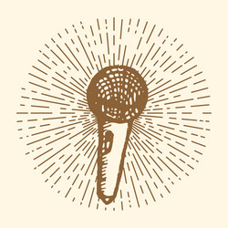 Microphone vintage style vector