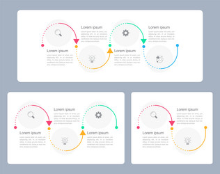Sequence arrows infographic chart design template Vector Image