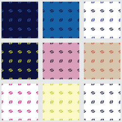 set of nine patterns with abstract seed repeating vector image