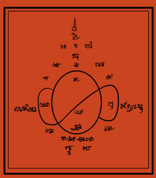 Thai traditional tattoo yantra vector