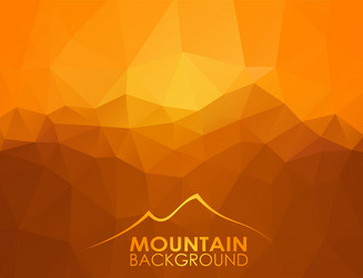 Triangle geometrical background with mountains vector