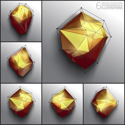 abstract 3d polygons vector