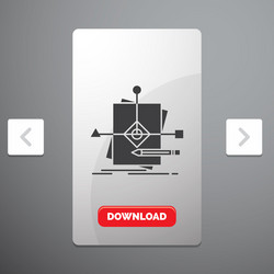 algorithm business foretelling pattern plan glyph vector image