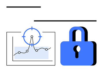 data analysis and security concept with graph vector image