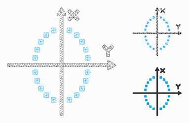 ellipse plot mesh network model vector image
